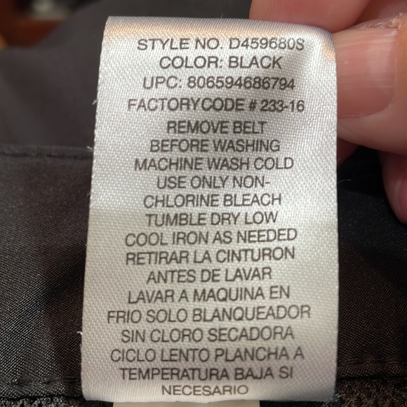 Denali Men’s Shorts Size 32 Black Cargo Shorts with Belt - Picture 12 of 13